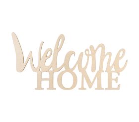 Holzschrift 'Welcome home', FSC 100%