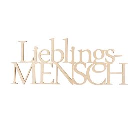 Holzschrift 'Lieblingsmensch', FSC 100%