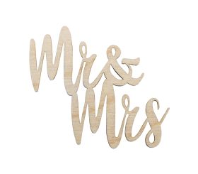 Holz Minischrift 'Mr&Mrs',FSC Mix Credit