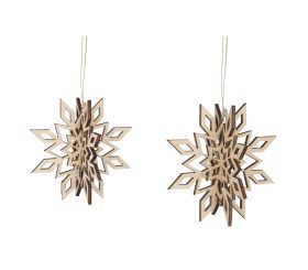 Déco bois Floc.de neige3D,FSC Mix Credi