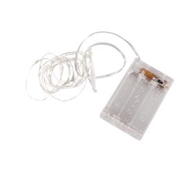 Mini LED chain of lights w. timer 20 LED