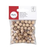 Holzperlen FSC 100%, poliert, 10mm ø, natur