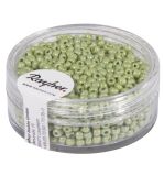 Rocailles, 2 mm ø, opak gelüstert, hellgrün