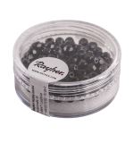 Glas Schliffperle, 4mm ø, schwarz