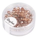 Glas Schliffperle, 4mm ø, kupfer