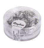 Glas Schliffperle, 6mm ø, silber