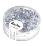 Glas Schliffperle Olive, 4mm ø, blaugrau