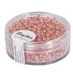 Rocailles 'Arktis', gelüstert, koralle