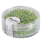 Rocailles 'Arktis', gelüstert, jade
