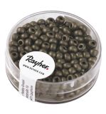 Metallic-Rocailles, matt, 4mm ø, anthrazit