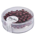 Renaissance Glaswachsperlen, matt, 4mm ø, weinrot