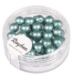 Renaissance Glaswachsperlen, matt, 6mm ø, blaugrün