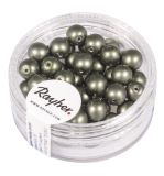 Renaissance Glaswachsperlen, matt, 6mm ø, antikolive