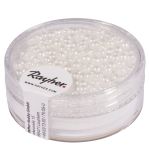 Rocailles verwachst, weiß