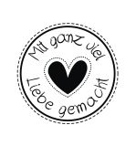 Stempel  Mit Liebe , 3cm ø
