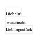 Labels  Lächeln , waschecht , Liebl.