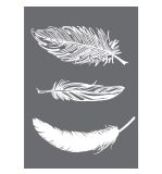 Pochoir de sérigraphie Plumes, A5
