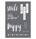 Pochoir de sérigraphie Smile A4