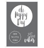 Screen-printing stencil Happy Day A4