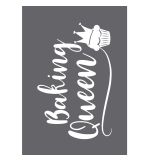 Screen-printing stencil Baking Queen  A5