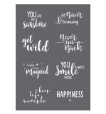 Siebdruck-Schablone Sprüche A5