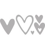 Stanzschabl. Set ( deep edge ):  Hearts