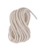 Wollkordel mit Jutekern, 5mm ø, weiß