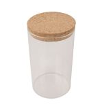 Glas Gefäß mit Korkdeckel, 9,5cm ø