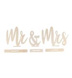 Motifs en bois'Mr & Mrs' ,FSC Mix Credit