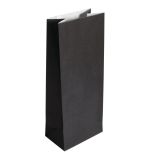 Paper block-bottom bag, black