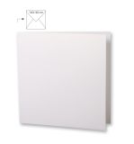 Karte quadr., doppelt, FSC Mix Credit, weiß metallic