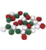 Pompons métalliques,15mm ø, assorties