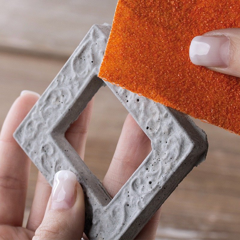 Cement picture frame