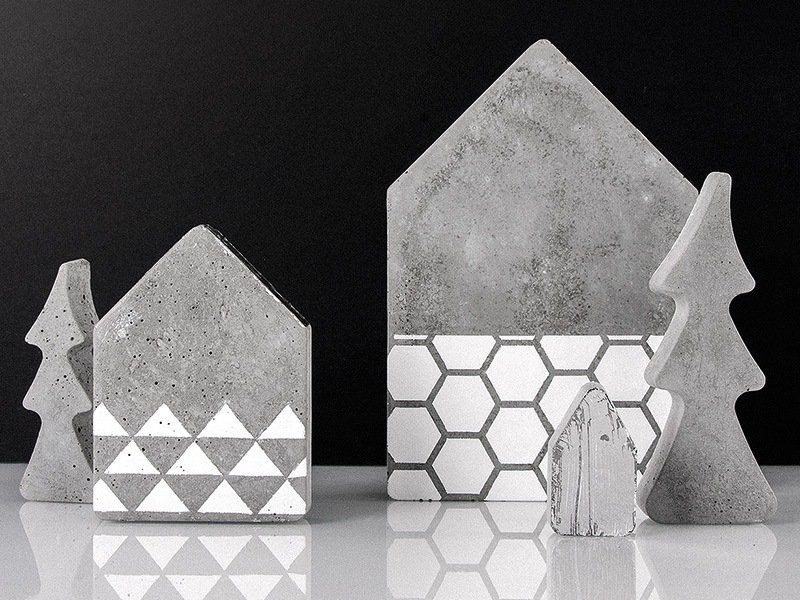 Big cement-house and cement-tree