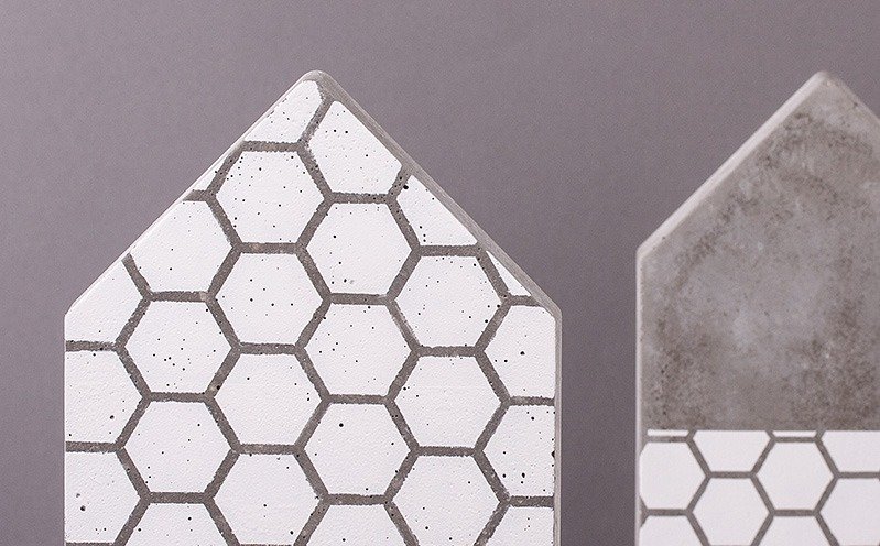 Beton-Haus mit Waben