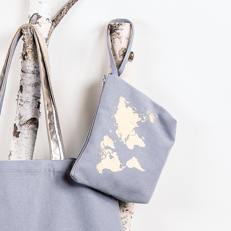 CANVAS - Tasche mit Weltkarte