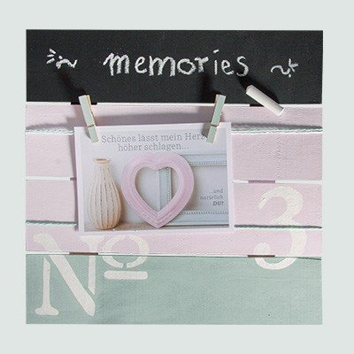  Chalky finish board pink/mint green