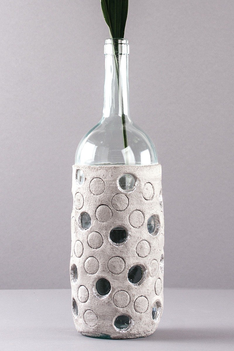 Flaschenvase mit Kreismuster