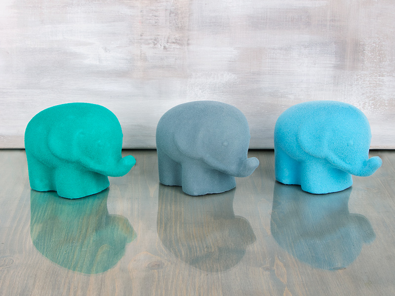 Flock Styropor-Elefanten