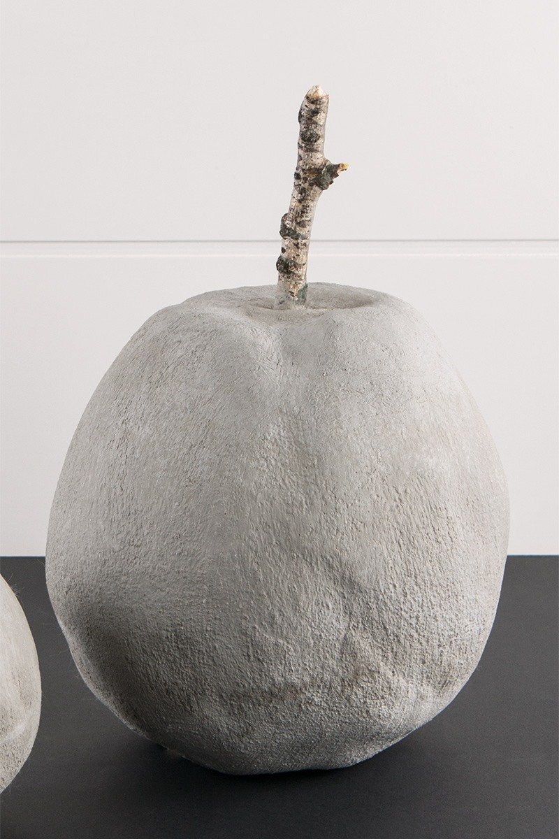 Big apple out  of the kneading-cement