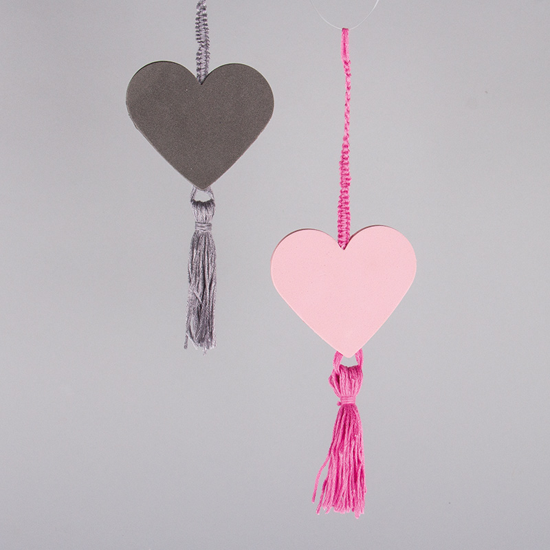 Heart pendant sponge rubber