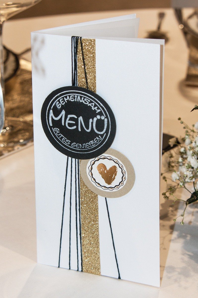 Hochzeits-Menükarte