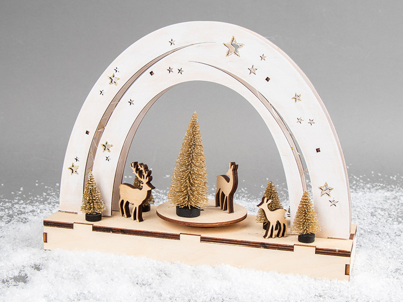 Holz-Schwibbogen Nachthimmel