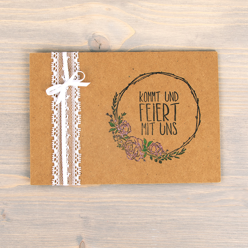Karte „Kommt und feiert mit uns“