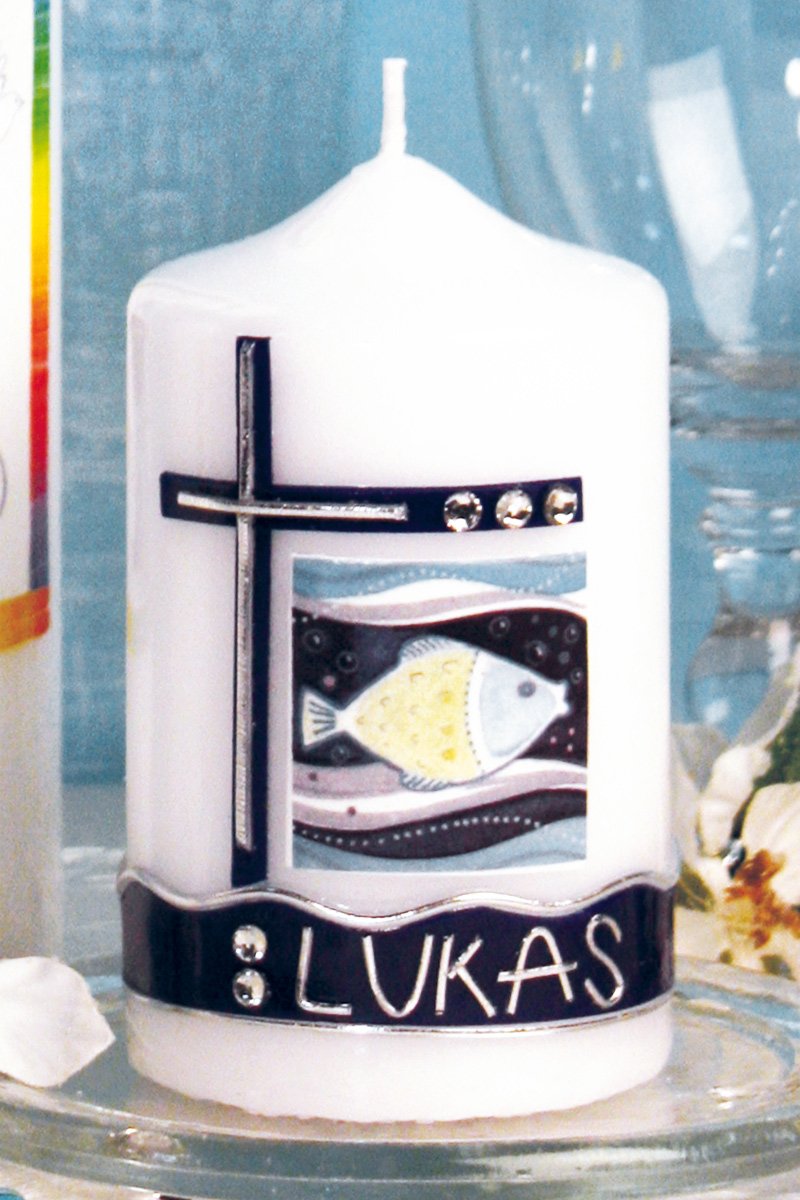 Candle Lukas for communion & conﬁrmation