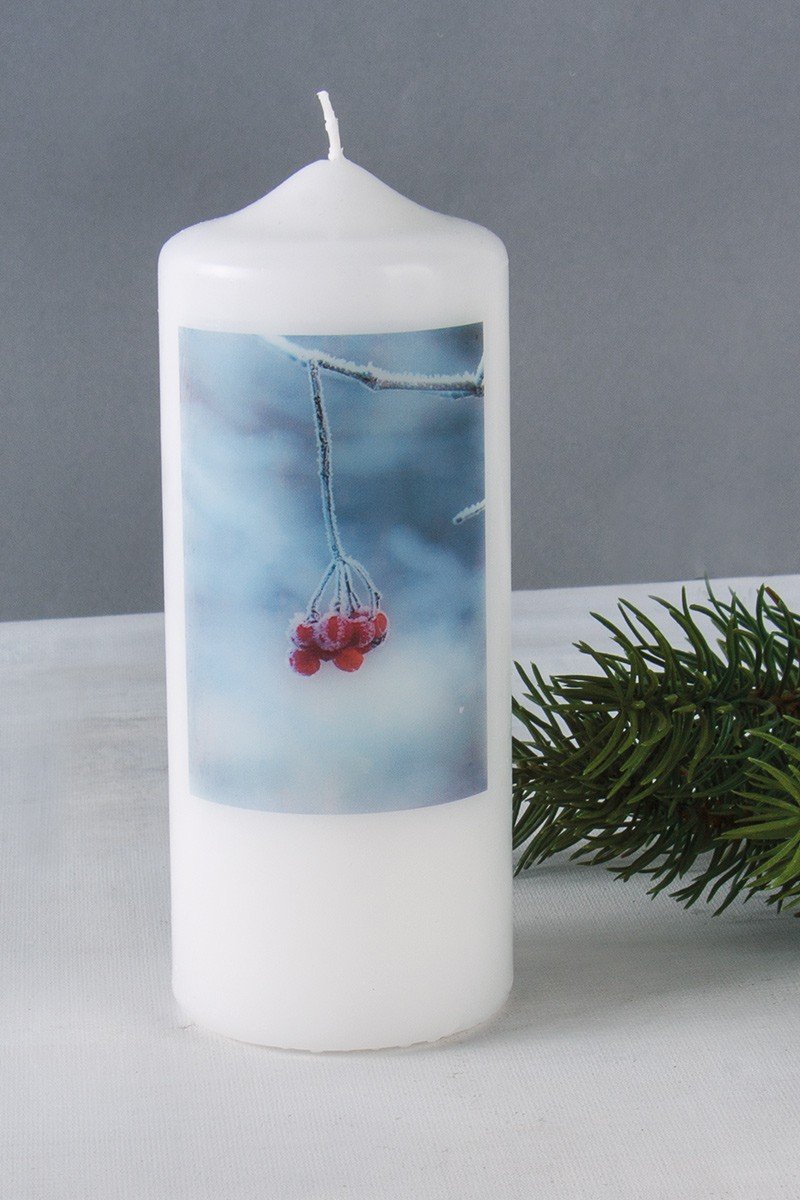 Kerze mit Transferfolie