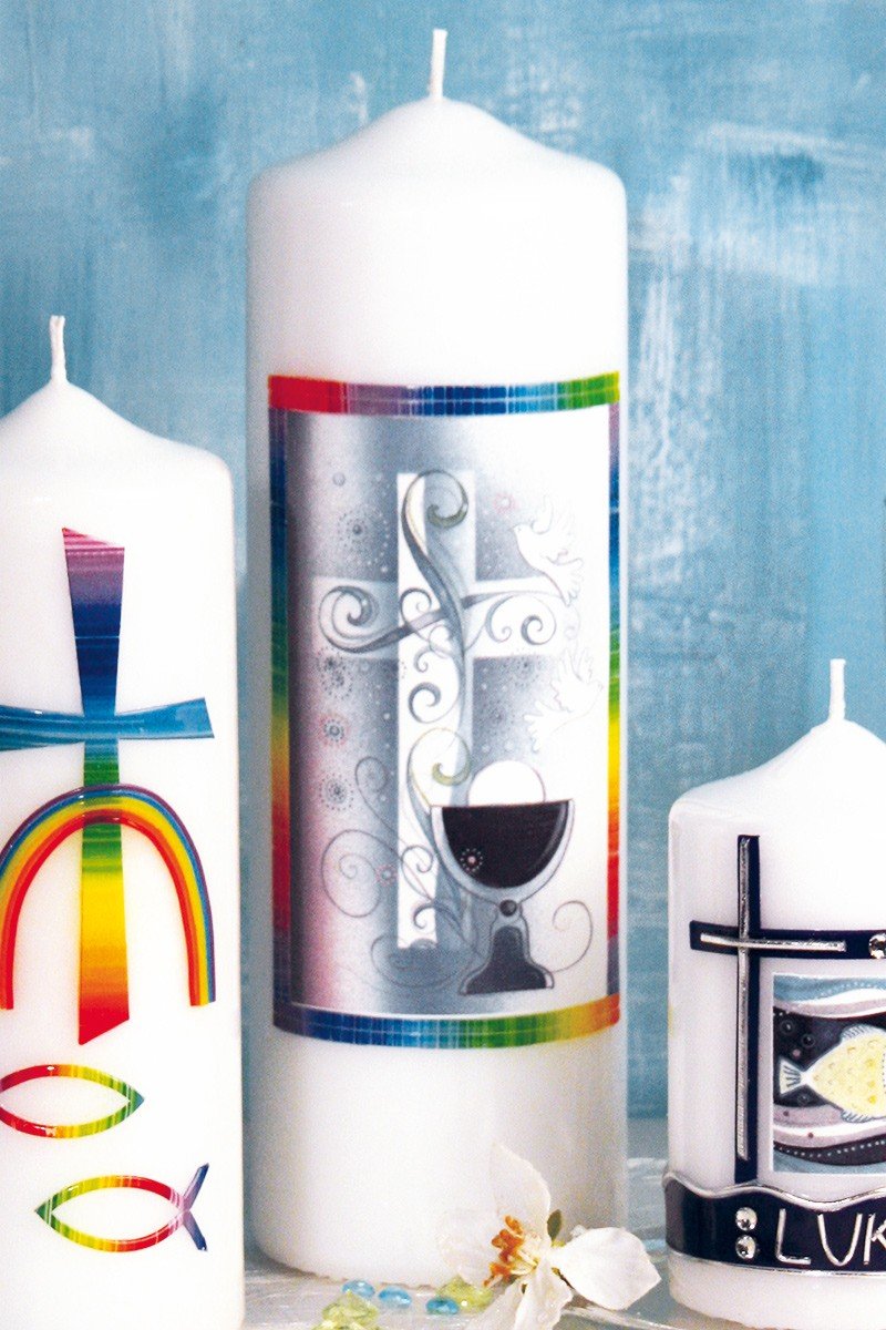 Candle with a subject for Communion & Confirmation