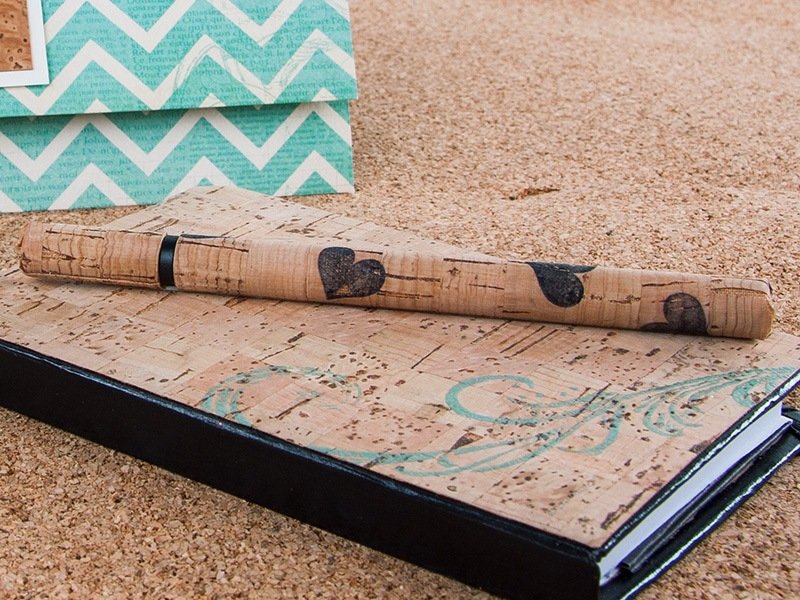 Kork-Kugelschreiber mit Herz