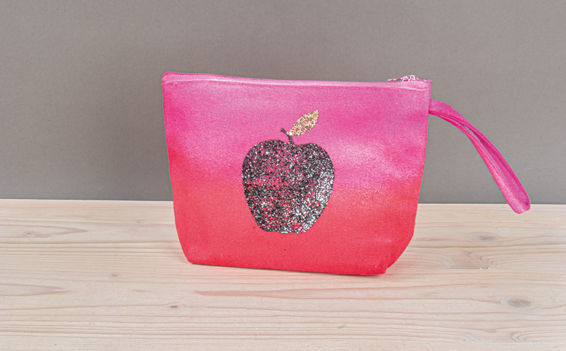 Kosmetiktasche mit Glimmerapfel
