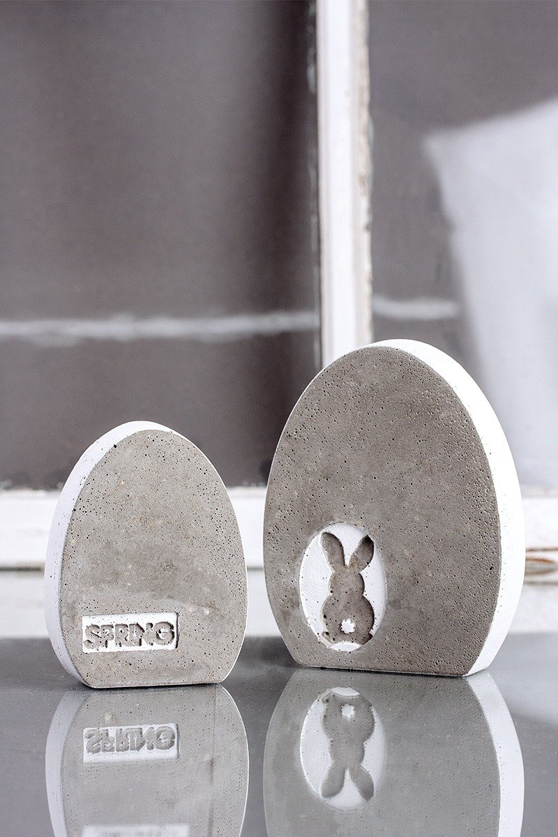 Kreativ-Beton Eier mit Hase und 